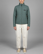 Sage Green Quilted Zip Up Jacket