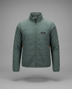 Sage Green Quilted Zip Up Jacket