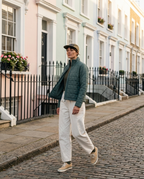 Sage Green Quilted Zip Up Jacket