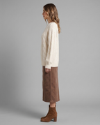 Cream Cable Knit Crew Neck Jumper