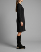Black Suede Knee High Chunky Boots