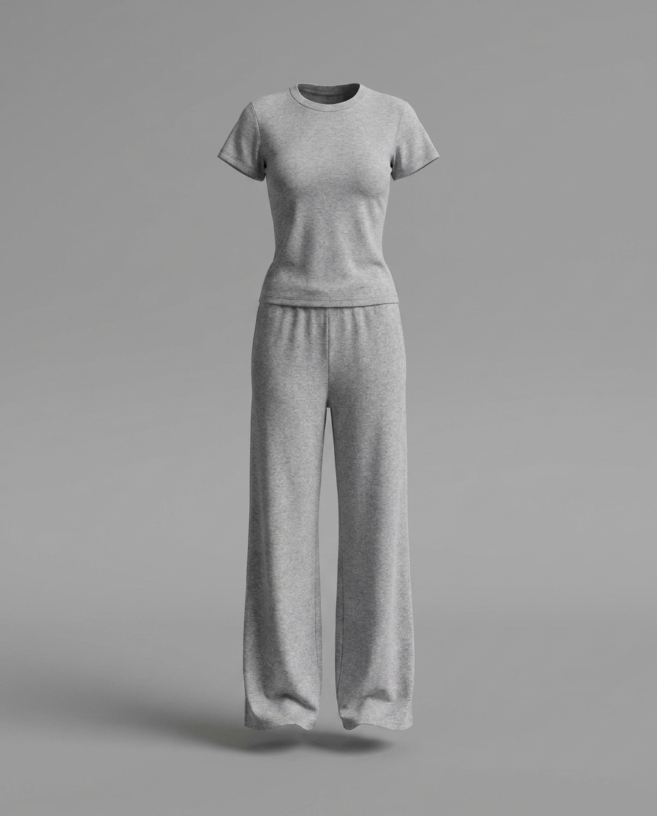 Grey Marl Loungewear Co-ord Set