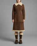 Brown Suede Faux Fur Lined Knee High Boots